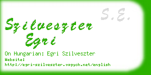 szilveszter egri business card